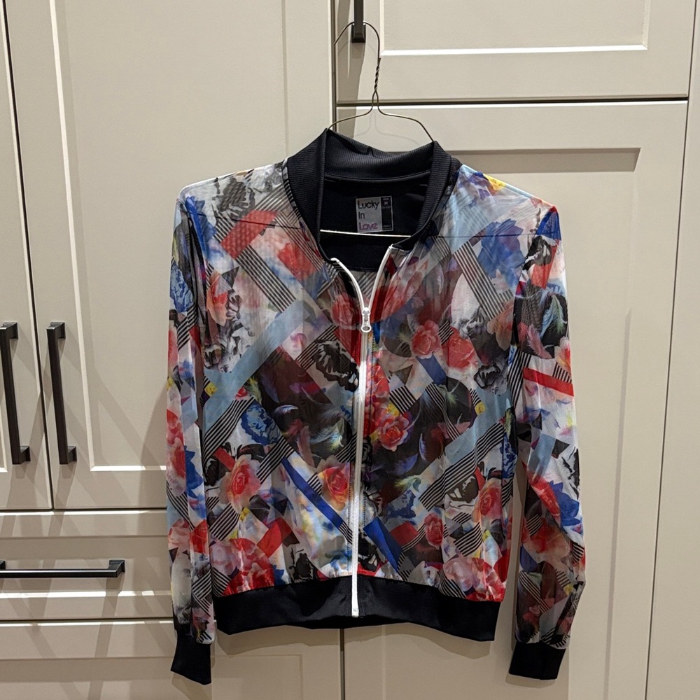 Lucky Brand Women's Colorful Floral Bomber Jacket